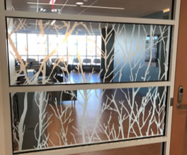 Decorative glass films for office