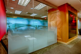 Decorative glass films for office